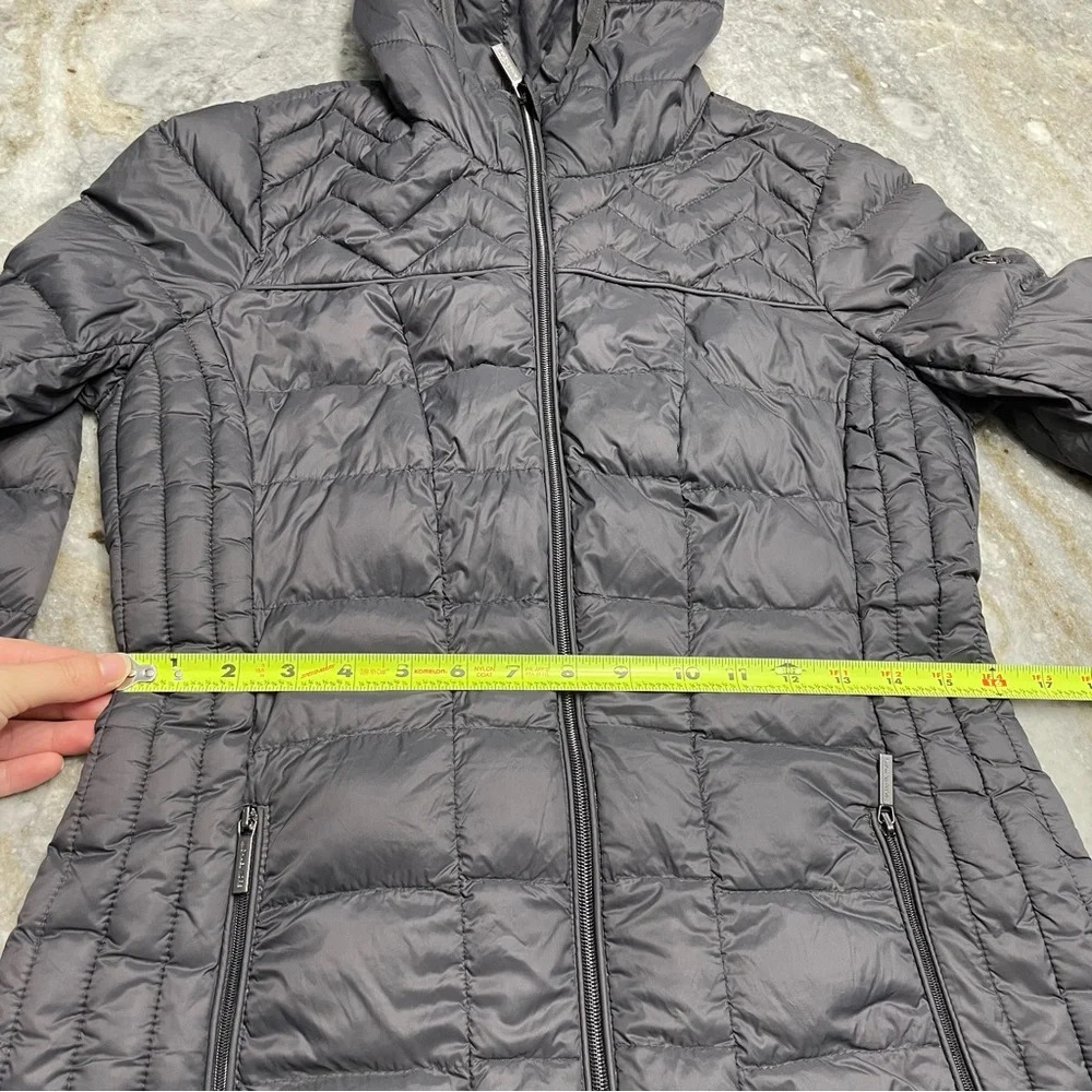 Michael Michael Kors Packable Down Fill Long Jacket Parka Gray Small - Picture 7 of 11